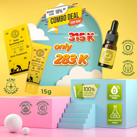 Combo Deal (1): Propolis + Acne Soothing Gel (0% alcohol, 0% fragrance)
